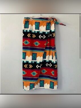 Bentley Arbuckle Aztec Wrap Skirt Medium